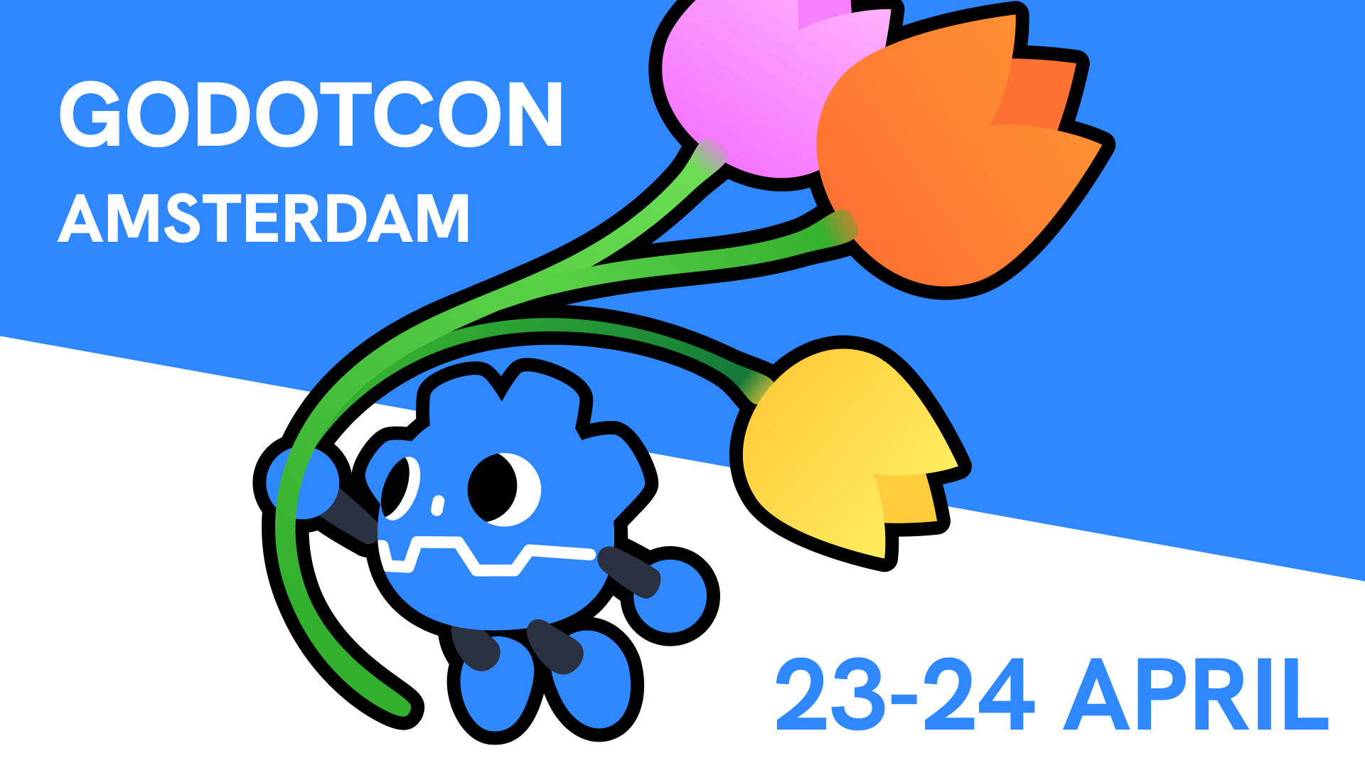 A GodotCon image with basic information about the event. Same information as in the text after the image.